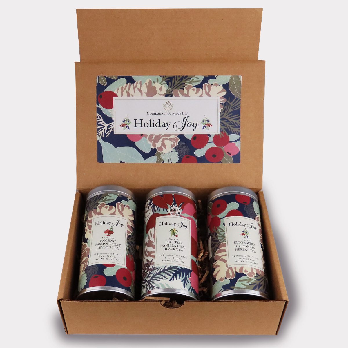 Joy Berry Tea Gift Box for Holidays